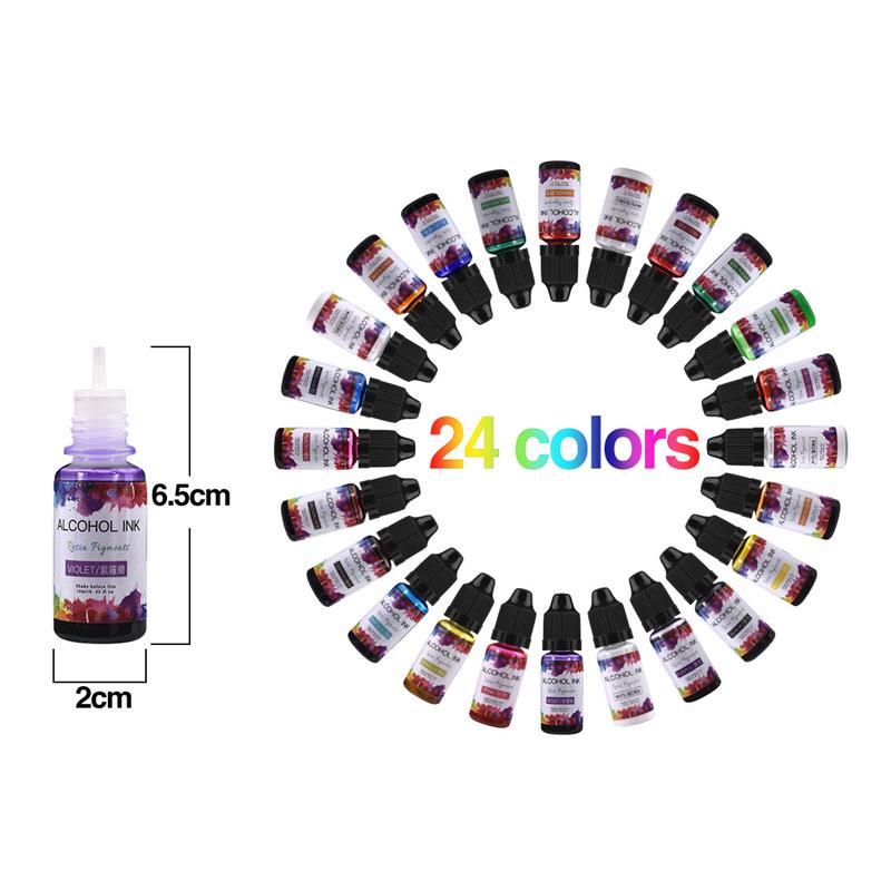 24 Color/Set 10ml  Resin Pigme - Resin Dye Alcohol review and price
