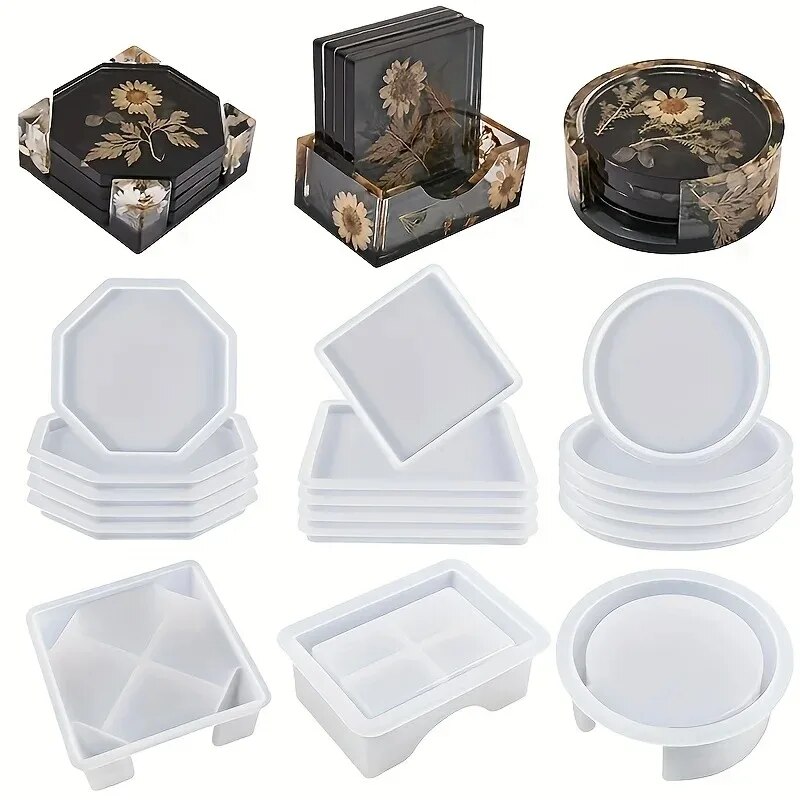 Coaster Resin Molds Set Includ - Mixing Cup Silicone review and price