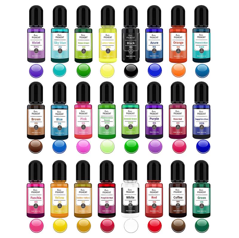 24 Color 10ml/Bottle Epoxy Res - Resin Dye Alcohol review and price